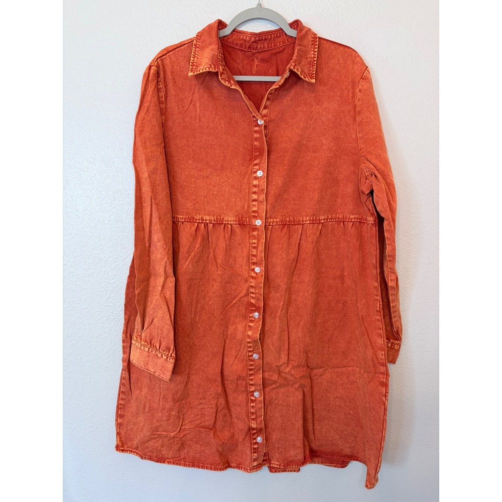 Burnt Orange Denim Dress